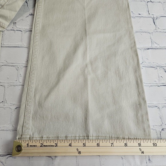 LEI Jeans Juniors 15 Regular Sophia Hipster Flare Ivory Stretch Logo Embroidered - Picture 9 of 12